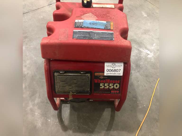 Generac Wheelhouse 5550 Generator - Gavel Roads Online Auctions