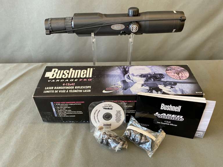 Bushnell Yardage Pro 412X42 Laser Rangefinder Scope (NIB) Gavel Roads Online Auctions