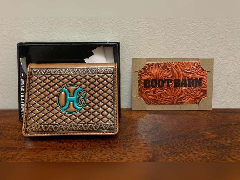 Hooey Leather Wallet & 100 Boot Barn Gift Card Gavel Roads Online