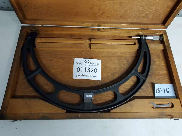 (1) 1516" Starrett OD Micrometer in Wood Case Gavel Roads Online