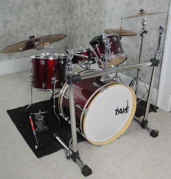 Taye Spotlight Hardwood Drum Set with Cymbals, Pedals and Stool. GC5
