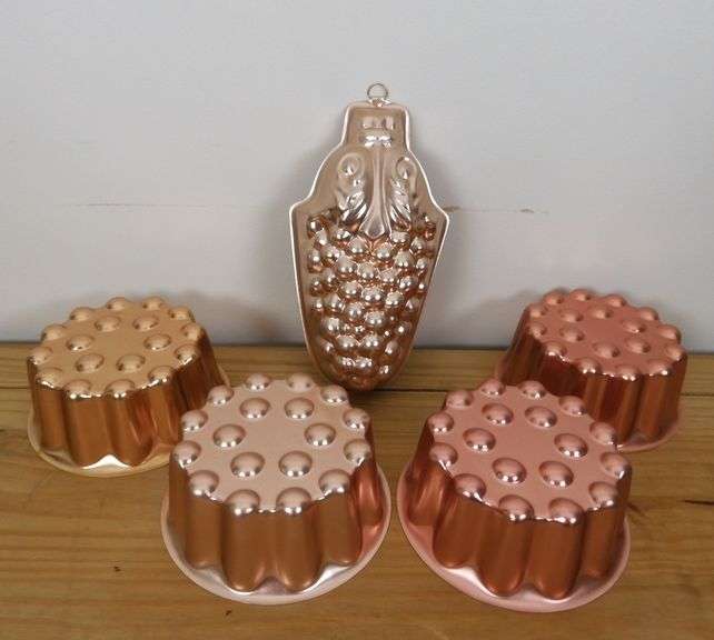 Lot of 5 Vintage Copper Molds GC5 Auctions