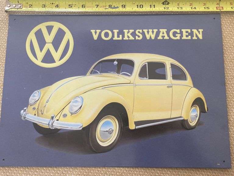 VW tin sign Gregg Auctions