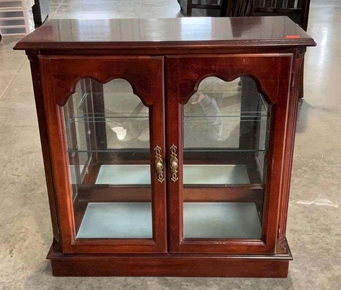 Home furnishings Display Showcase mahogany color finish mirror