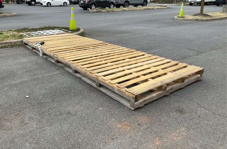 Heavy duty pod pallet, 64”x198” or 16 foot long, 2x4 board framed real