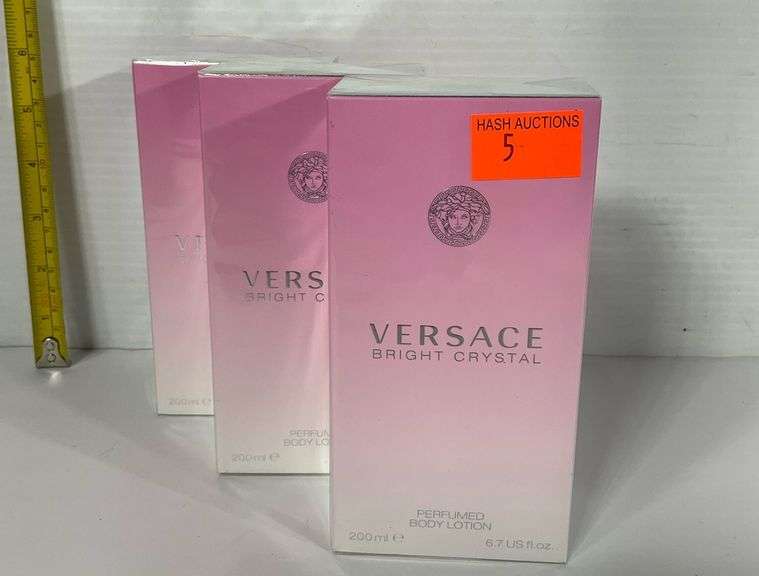 3 Versace Bright Crystal 6.7 oz. body lotion, new in package Hash