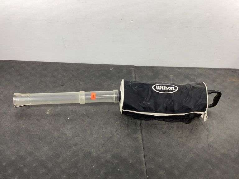 Wilson Golf Ball Retriever, nearly full with Golf Balls, end of tube has some damage as shown