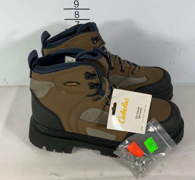 Cabelas hiking boots size 12 with Cleats. New with tags Hash Auctions