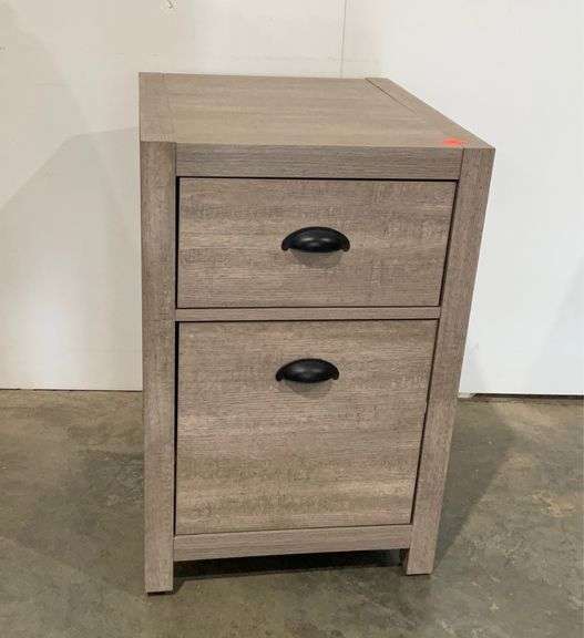 Whalen Furniture 2 drawer rustic design nightstand, 26” tall Hash