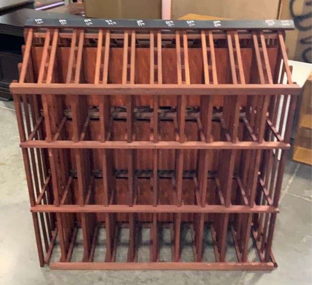 Heavy Large store wine rack display 4’x27”x4’ Hash Auctions