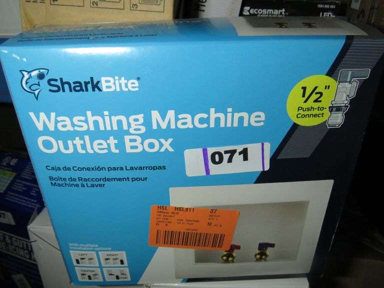 SHARK BITE WASHING MACHINE OUTLET BOX Dallas Online Auction Company