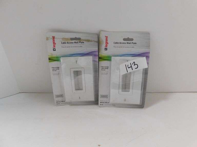 LEGRAND CABLE ACCESS WALL PLATE HIDES MULTIPLE CABLES BEHIND THE WALL