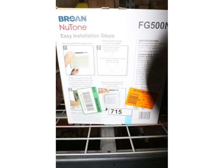 BroanNuTone LED Bathroom Exhaust Fan Grille Cover, Quick Installation