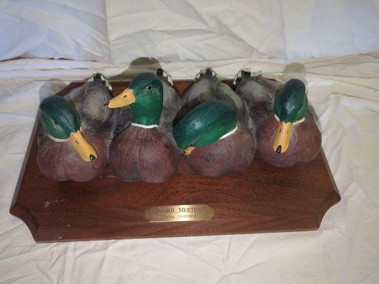 DUCKS UNLIMITED "BOARD MEETING" PLAQUE (10" X 16") Isabell Auction