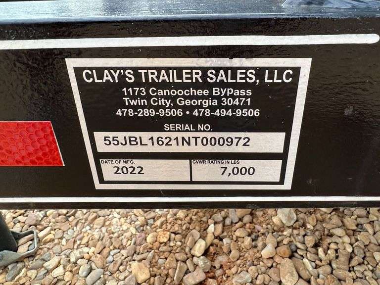 2022 Clay's Trailers 6 ½’ x 16' Tandem Utility Trailer JJ Merchant