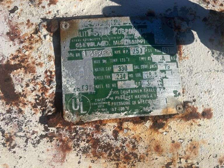 Quality Steel Corp. 330 Gallon Propane Tank JJ Merchant