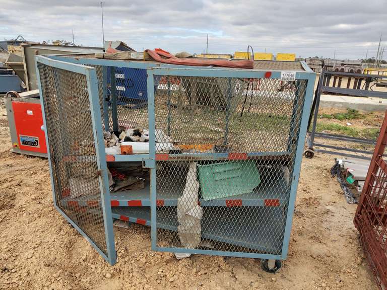WIRE MESH TOOL STORAGE 3 SHELVES, W/ WHEELS & Jeff Martin