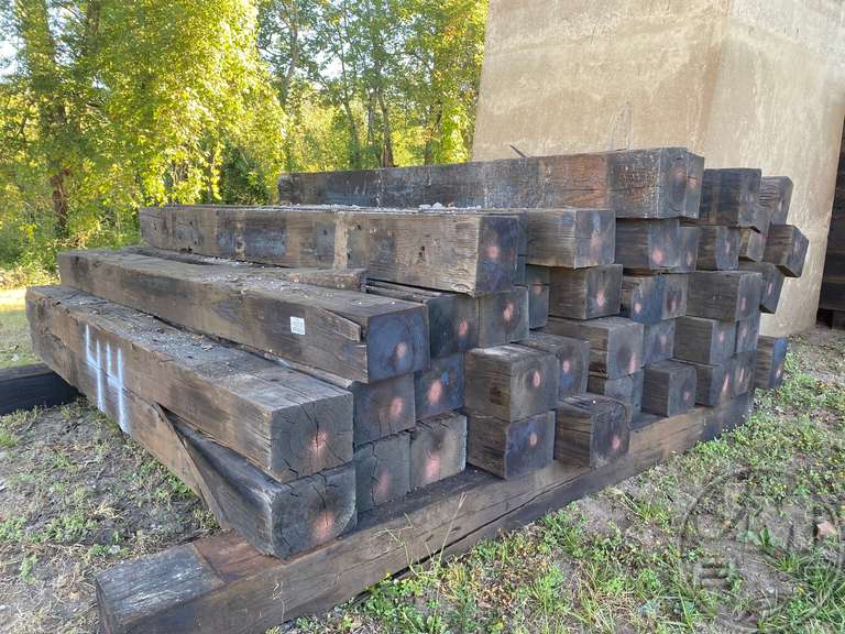 QUANTITY OF 44 RAILROAD CROSSTIES 9"X10"X10' ** VBC WILL ASSIST Jeff