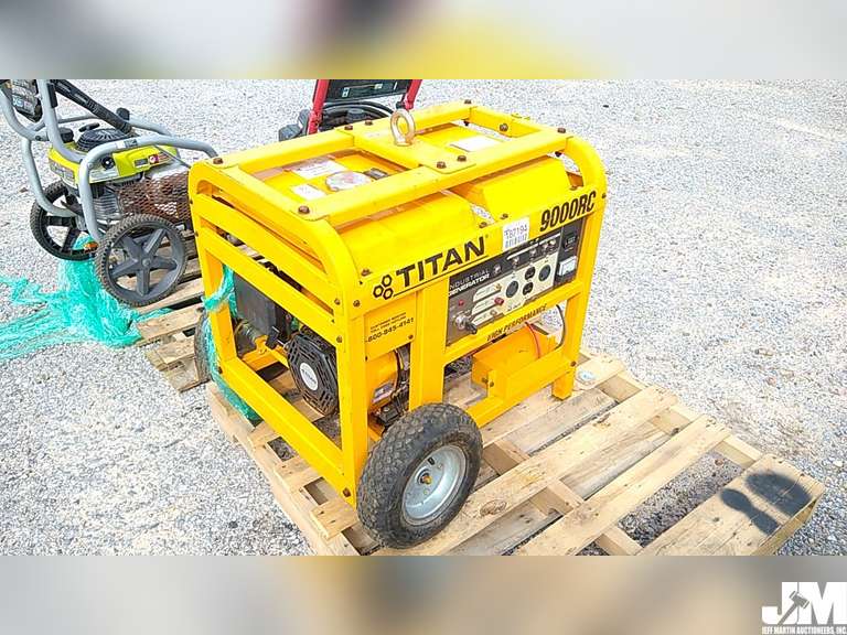 TITAN 9000RC WATTS 9000 PORTABLE GENERATOR CU001080 Jeff Martin Auctioneers, Inc.