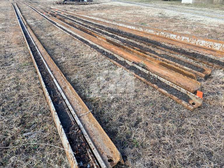 QTY OF (11) PIECES OF RAILROAD TRACK, 50'100' LONG, 136 Jeff Martin