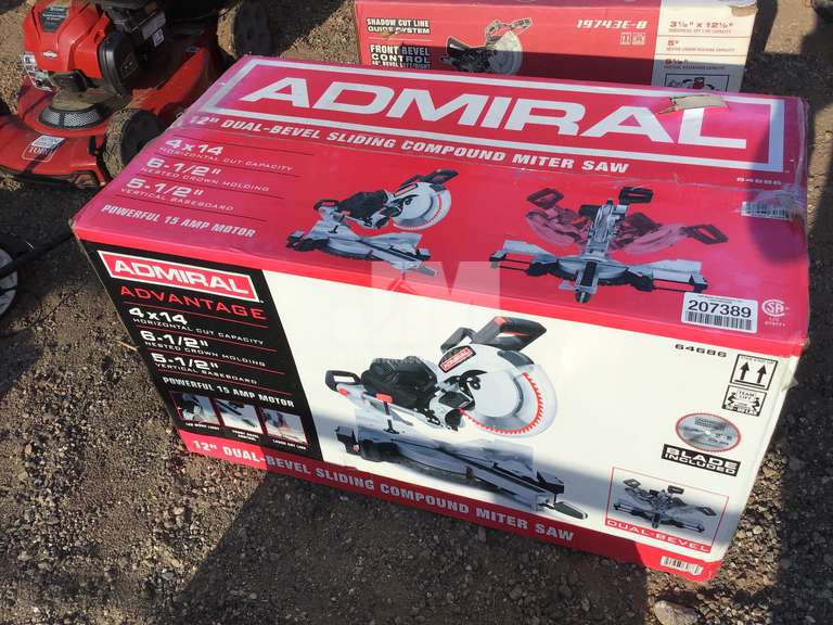 ADMIRAL MITER SAW 12” DUAL BEVEL SLIDING COMPOUND ELECTRIC - Jeff