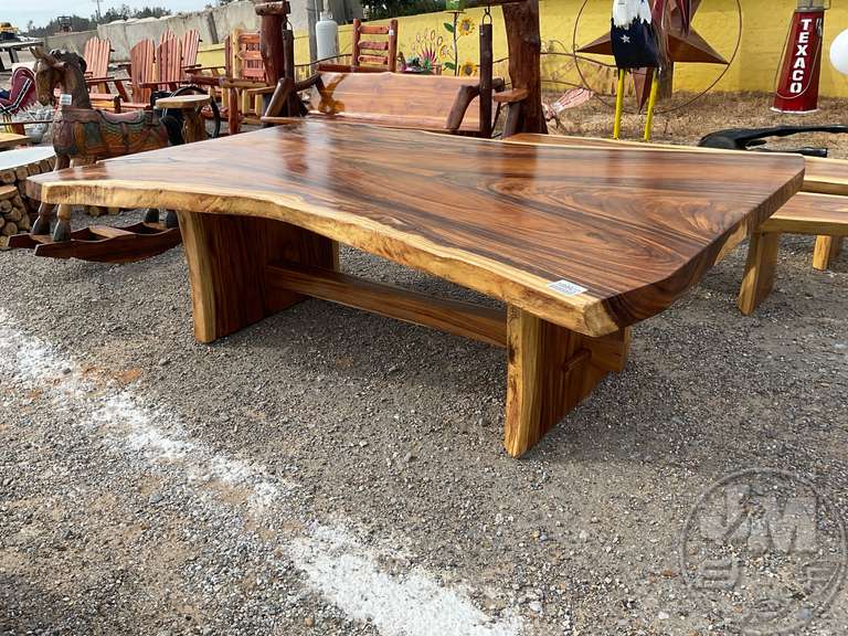 8’4” TEAK WOOD TABLE Jeff Martin Auctioneers, Inc.