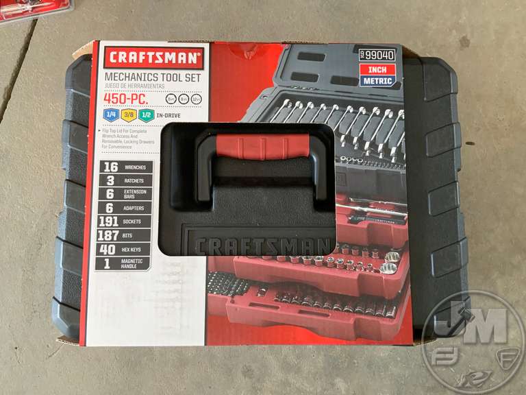 CRAFTSMAN 99040 450PC MECHANICS TOOL SET Jeff Martin Auctioneers, Inc.