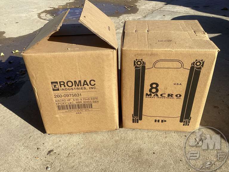 (2) UNUSED, ROMAC 8" MACRO HP TWOBOLT EXTENDED RANGE COUPLINGS Jeff