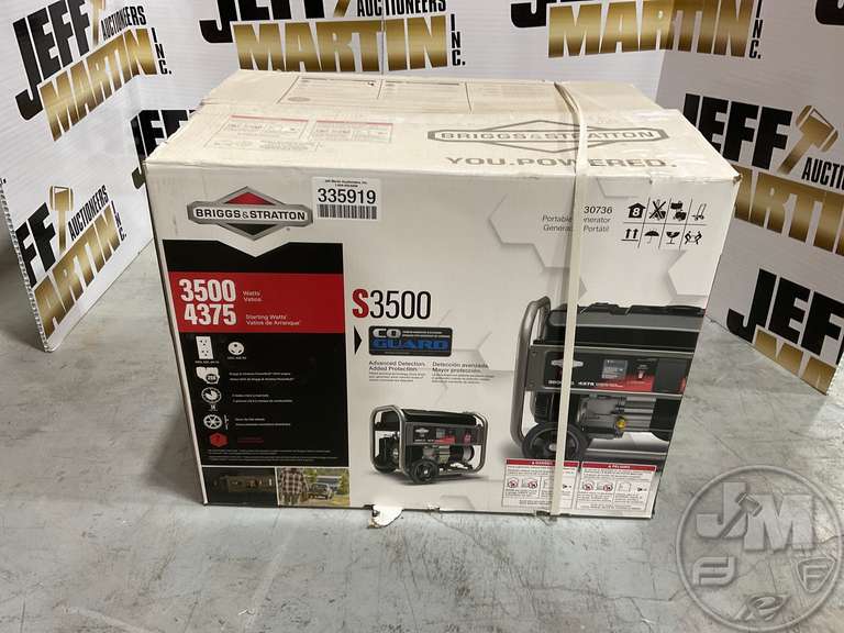 BRIGGS & STRATTON S3500 WATTS 3500 PORTABLE GENERATOR 416408247 - Jeff