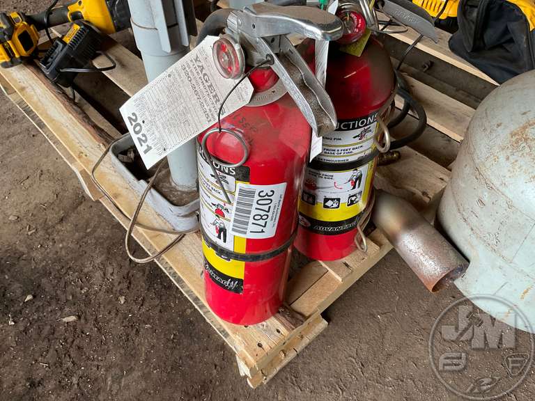 LOT OF FIRE EXTINGUISHERS , PROPANE TANK, PROPANE TORCH, BOOT DRYER