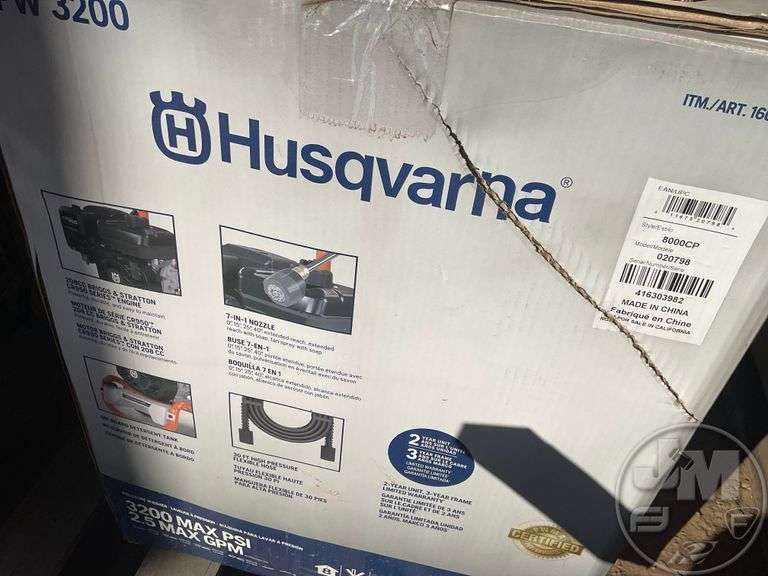 HUSQVARNA PW3200 PRESSURE WASHER - Jeff Martin Auctioneers, Inc.