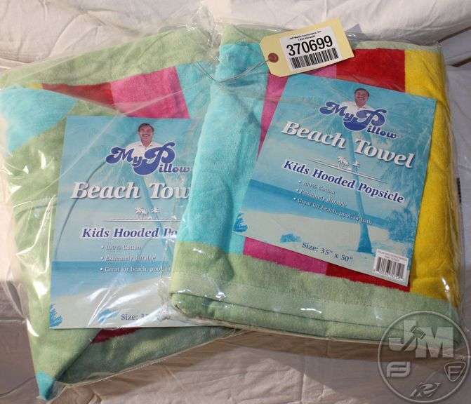 2 MYPILLOW BEACH TOWELS DONATED MYPILLOW Jeff Martin Auctioneers, Inc.