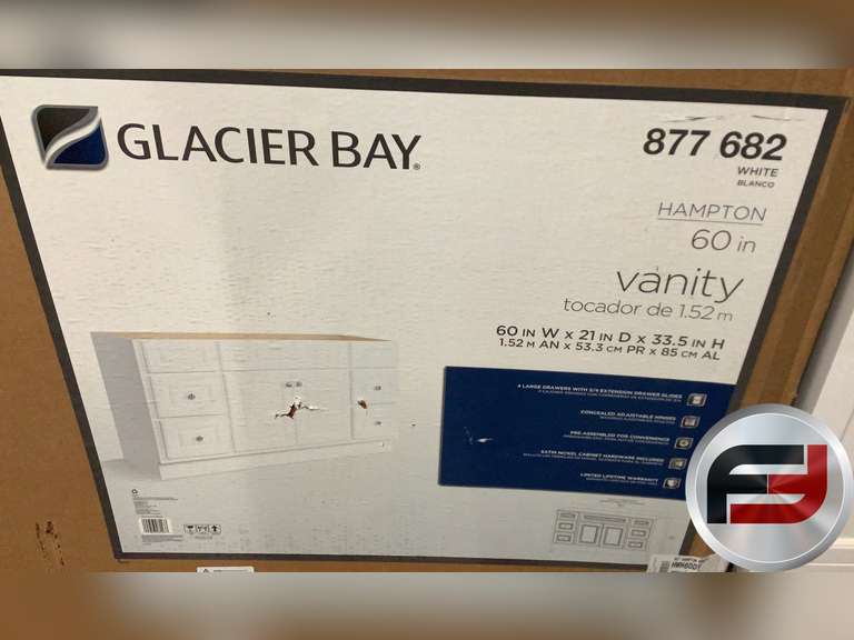 GLACIER BAY VANITY 60 IN WIDE, 21 IN DEEP, Freije & Freije