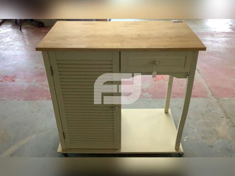 ISLAND FOR KITCHEN ON ROLLERS WITH DRAWER AND STORAGE Freije