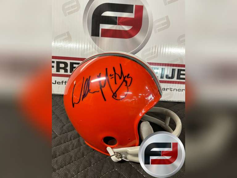 6 SIGNED FOOTBALL HELMETS, GREG MIKE PRUITT SIGNED CLEVELAND BROWNS
