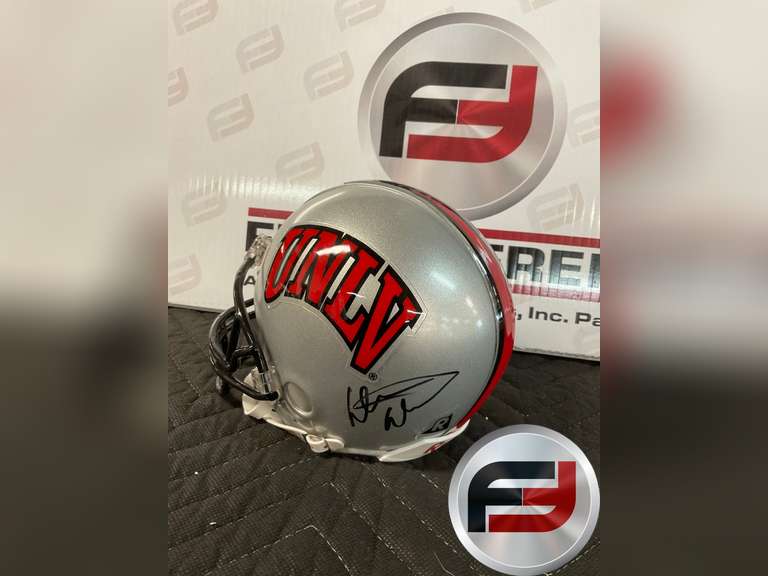 6 SIGNED COLLEGE FOOTBALL HELMETS, TODD BLYTHE SIGNED IOWA STATE