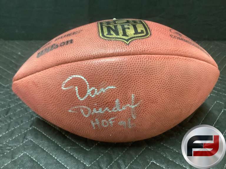 2 SIGNED FOOTBALLS, STEVE LARGENT, DAN DEERDORF NO COA Freije & Freije Auctioneers
