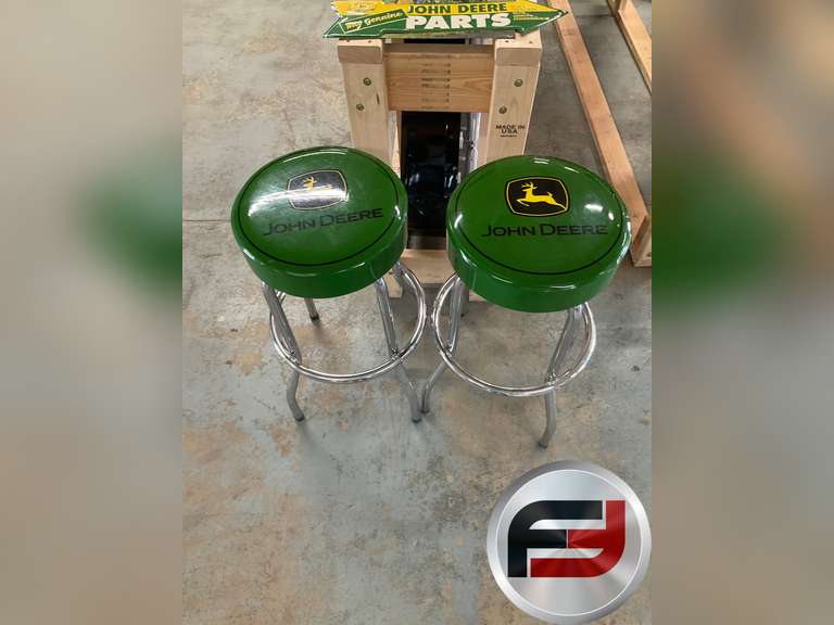 SET OF 2 36” JOHN DEERE BAR STOOLS Freije & Freije Auctioneers