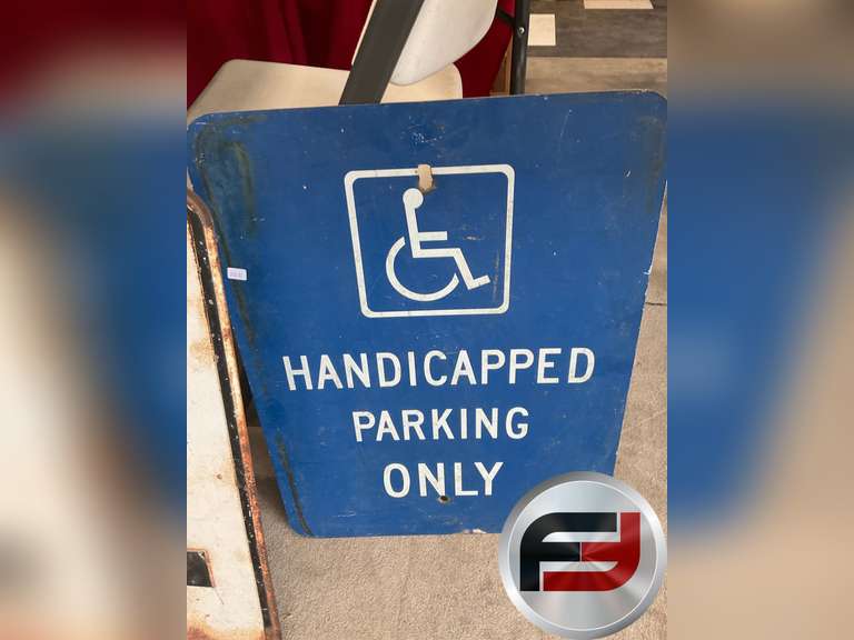 HANDICAP PARKING SIGN Freije & Freije Auctioneers