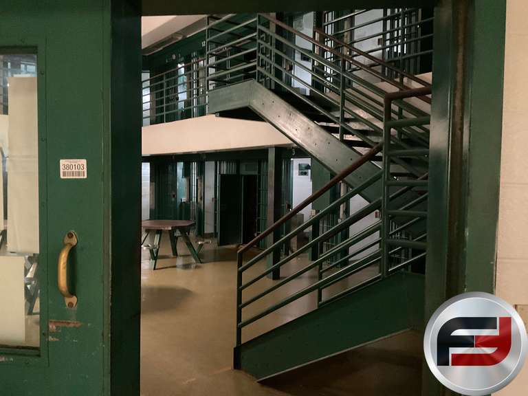 2 ND FLOOR GREEN BLOCK JAIL CELLS WITH DOUBLE BUNKS, Freije & Freije