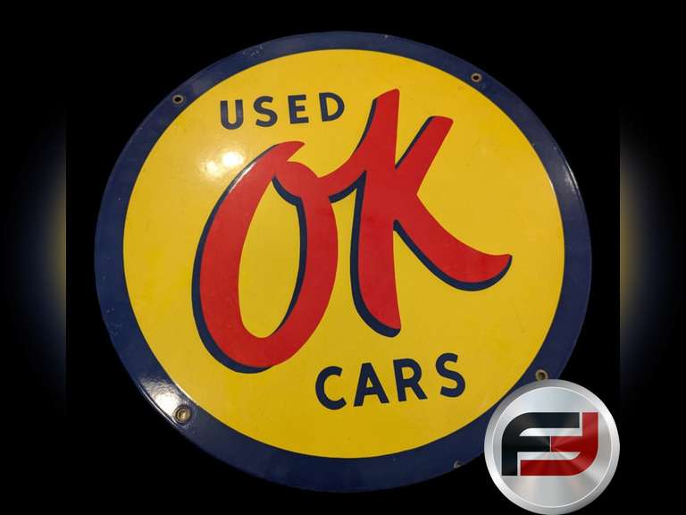 USED OK CARS PORCELAIN SIGNS Freije & Freije Auctioneers