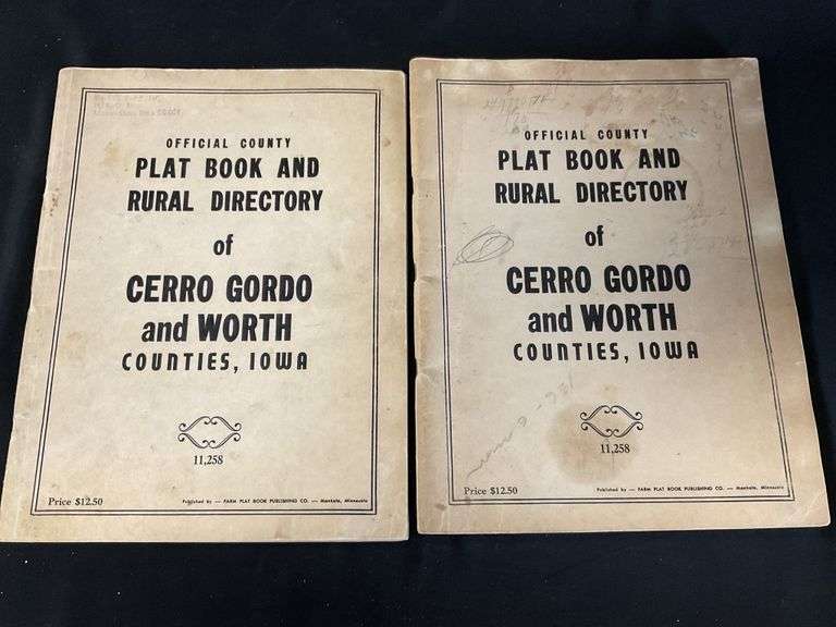 Cerro Gordo & Worth Co plat books Legacy Auction Company