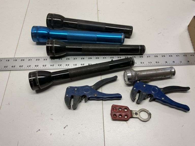 Mag lights, crimpers and lock Legacy Auction Company