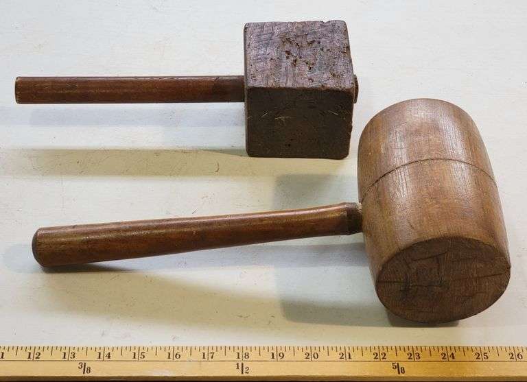 "2" Vintage Wooden Mallets (NICE Condition) Legacy Auction Company
