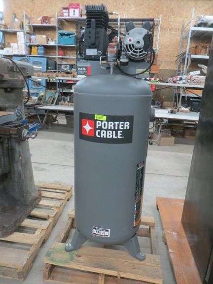 Porter Cable 60 Gallon 3.7 HP Air Compressor - Lambrecht Auction, Inc.
