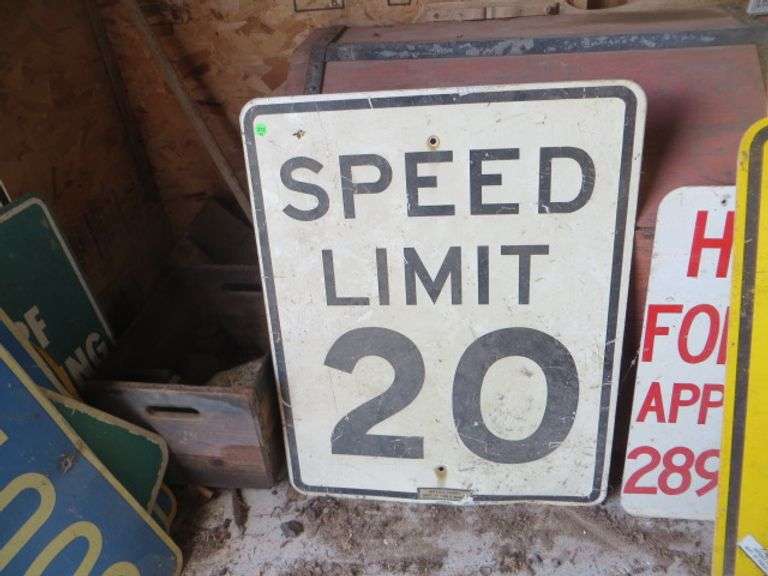 Two Speed Limit Signs Lambrecht Auction, Inc.