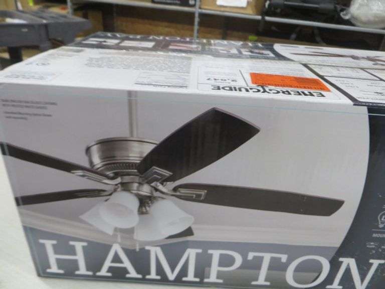 Hampton Bay Devron 52" Ceiling Fan Lambrecht Auction, Inc.