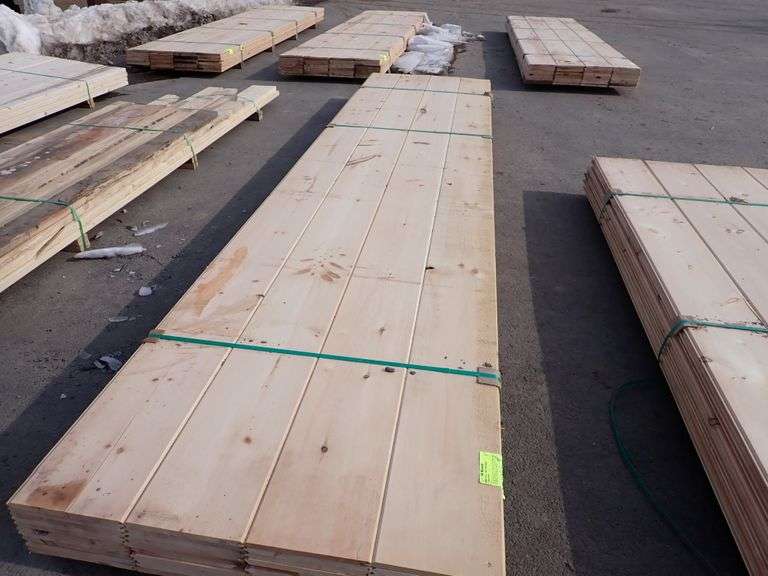 White Pine T&G Paneling 1" x 12" x 16' Lambrecht Auction, Inc.
