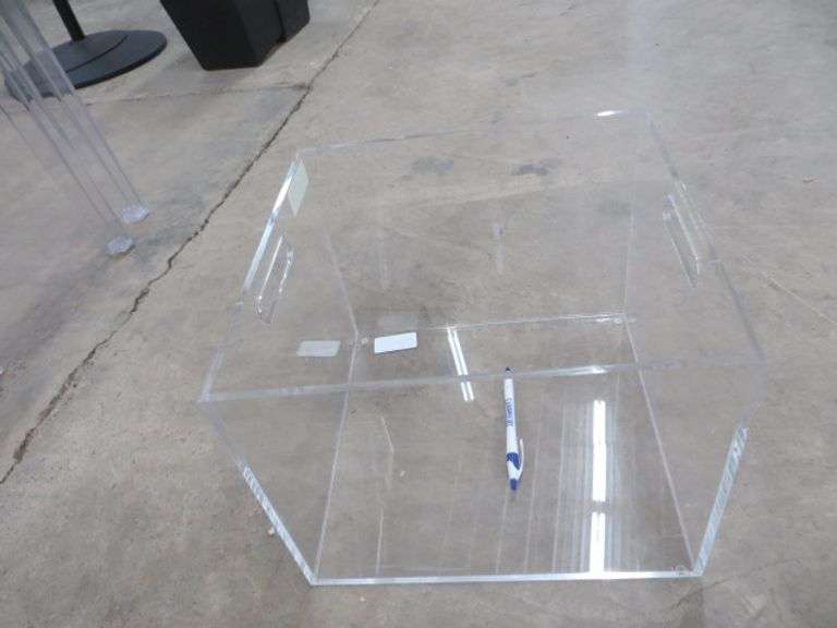 Clear Acrylic Storage Bin Lambrecht Auction, Inc.