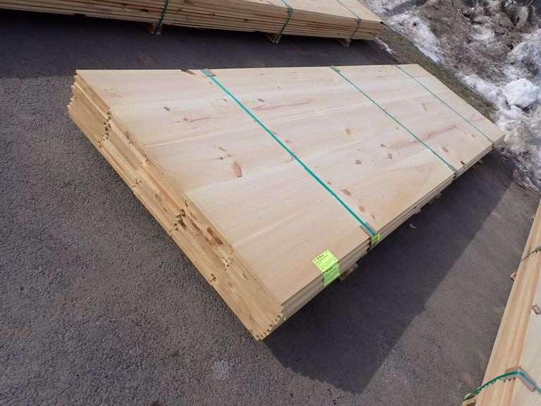 White Pine Shiplap Paneling 1" x 10" x 12' Lambrecht Auction, Inc.